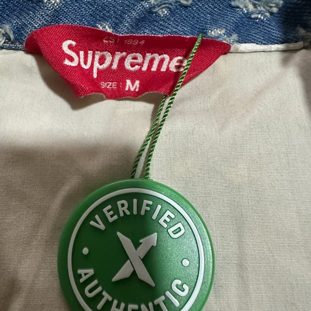 Supreme Hole Punch Denim Trucker Jacket - Picture 4 of 10